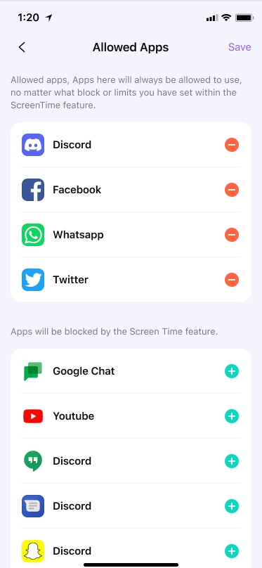 Add Certain Apps to Whitelist