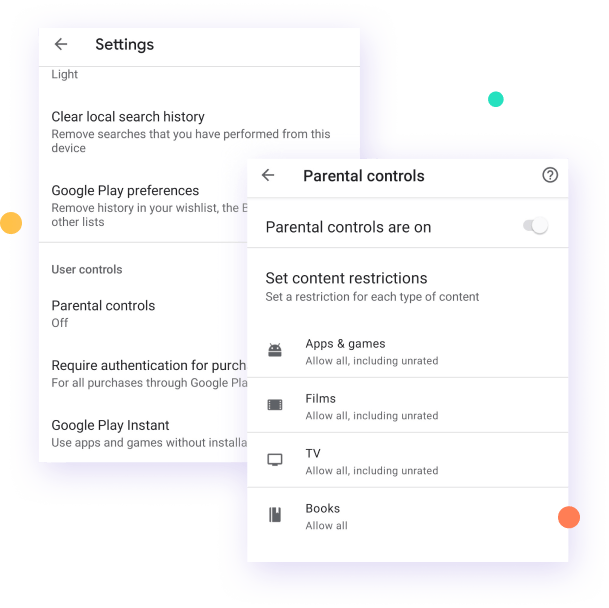 enable parental controls on google play