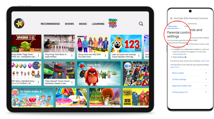 como estabelecer o controle dos pais no YouTube Kids