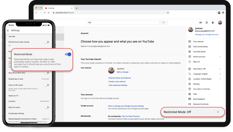 comment définir le contrôle parental de YouTube avec le mode restreint