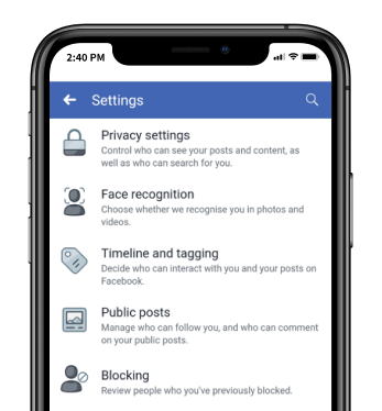 parental control on facebook app