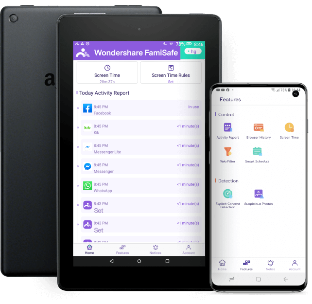FamiSafe Kindle Fire parental control app