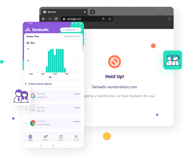 desktop web browser parental monitoring