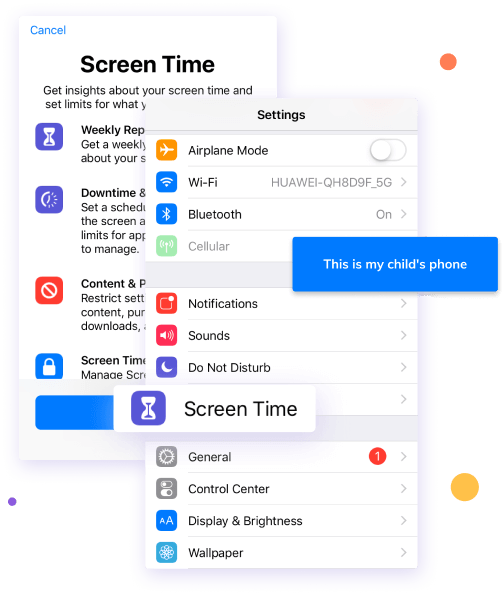 set screen time on iphone