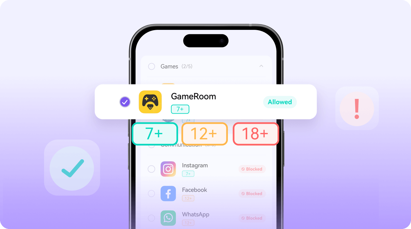 Age based app filtering feature