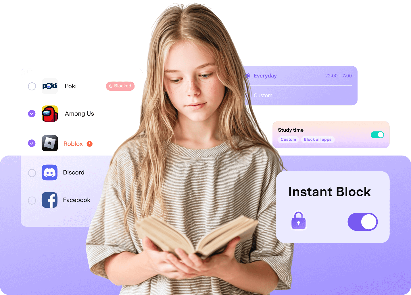 Block apps on kids devices