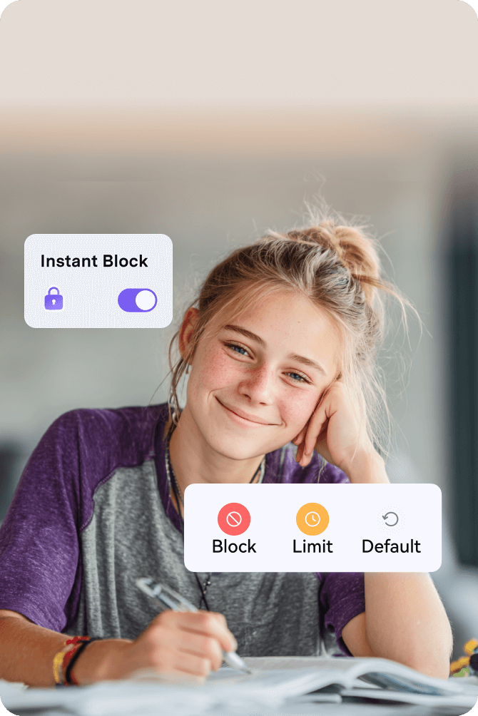 Block apps for homework