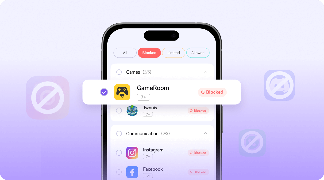 Instant app blocking feature