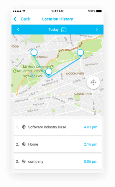 Famisafe Monitor Location History