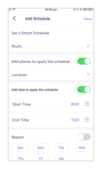 FamiSafe Smart Schedule