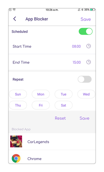 Screen Time Tracking and Control