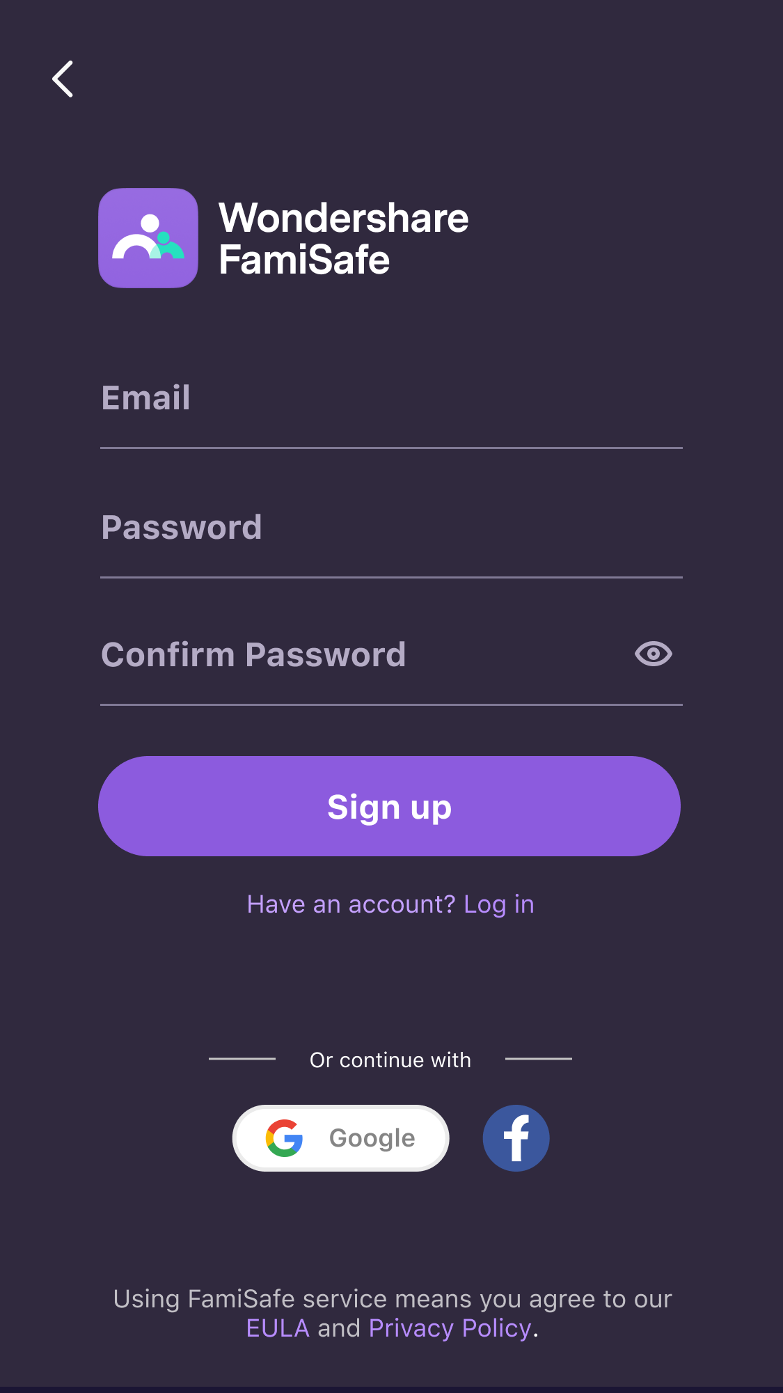 android sign up