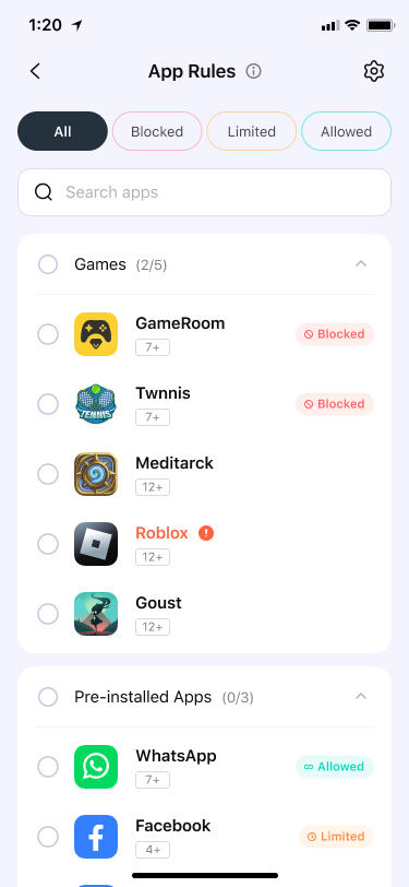 Block Apps on Kids' Phone