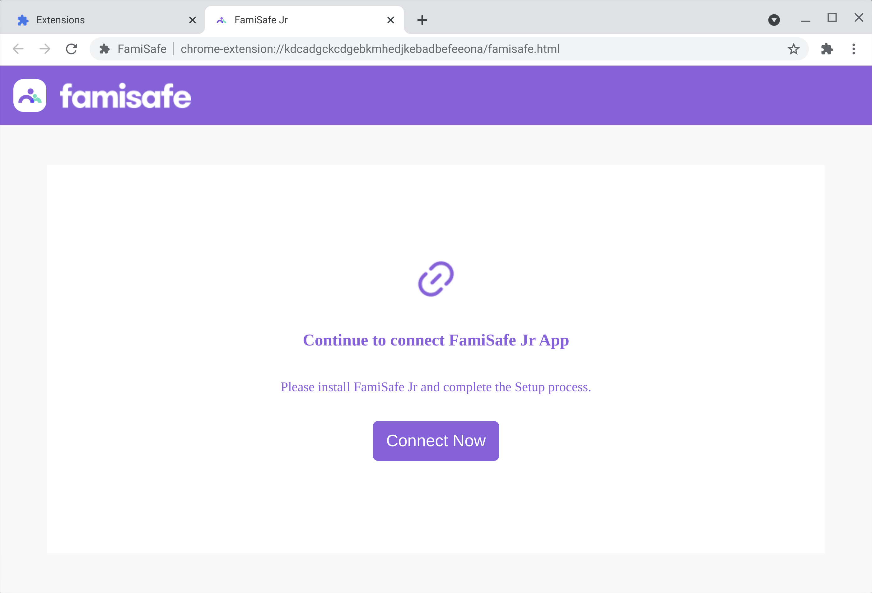 connect famisafe jr app