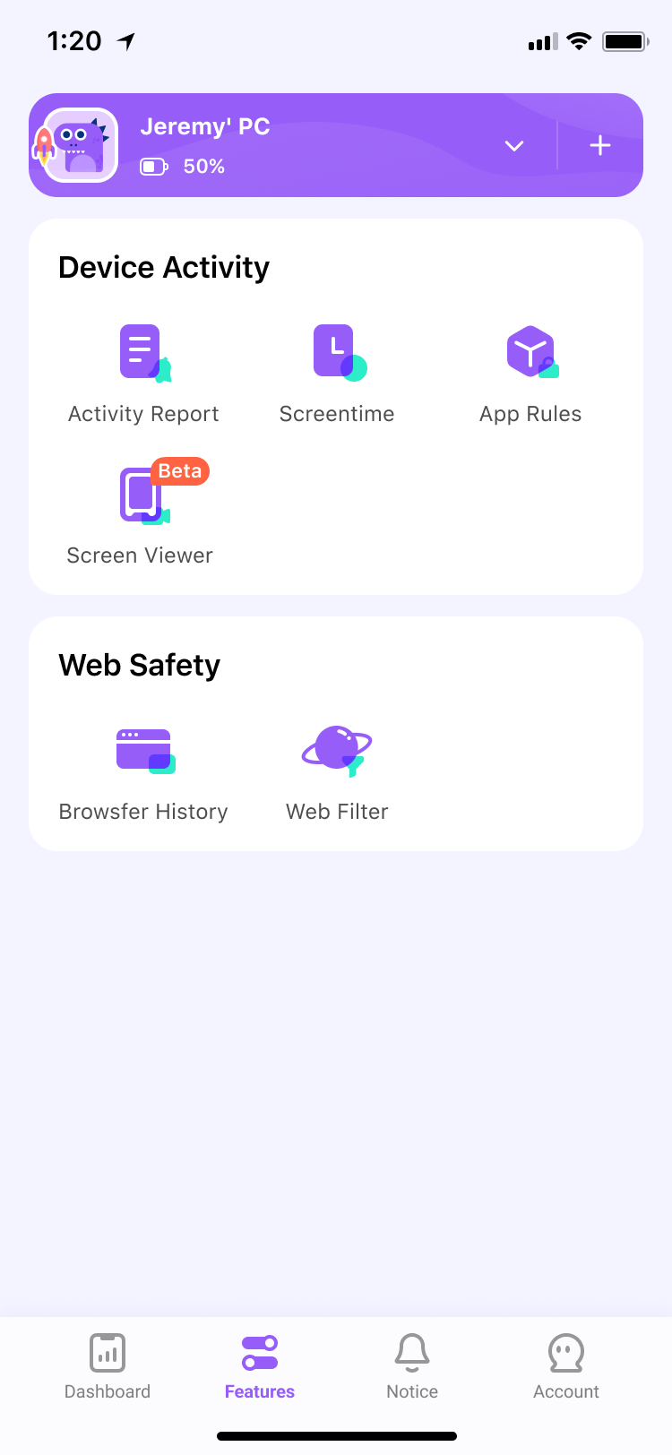 FamiSafe Activity Report for windows & mac