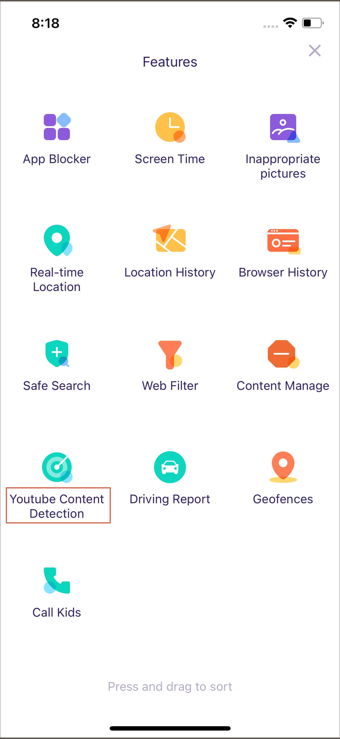 FamiSafe Detección de contenido de YouTube - iOS