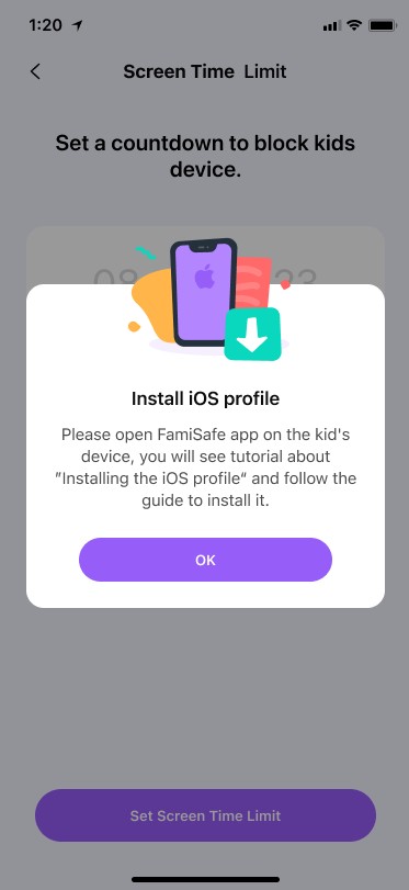 Temps d'écran FamiSafe iOS