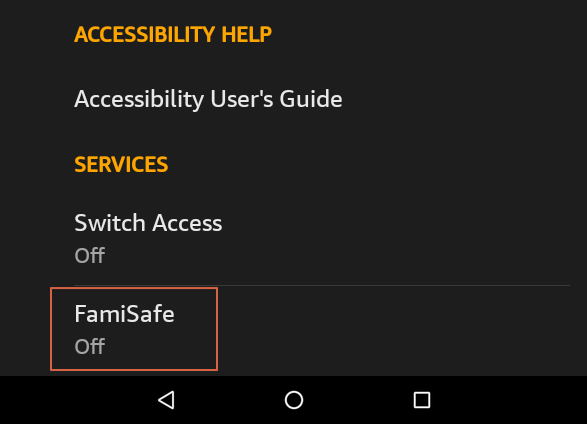 Activate Accessibility on kid's Kindle Fire