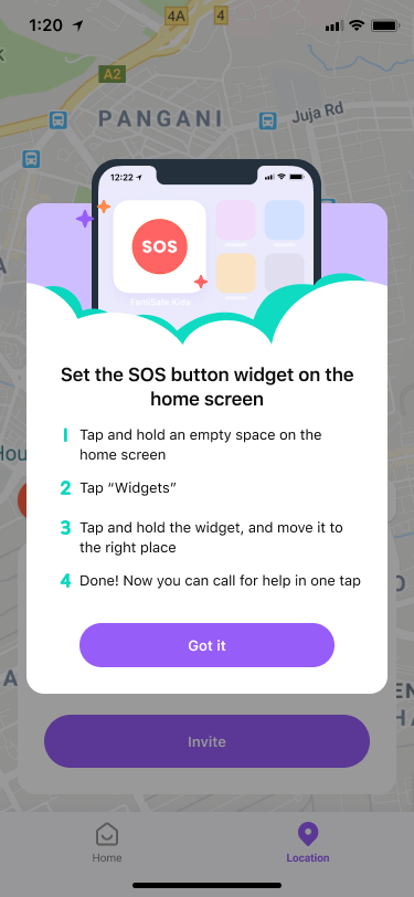 famisafe android sos-enter sos feature